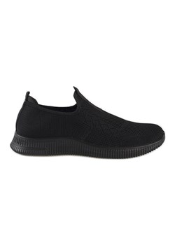 Czarne buty sportowe damskie wsuwane ze sklepu ButyModne.pl w kategorii Buty sportowe damskie - zdjęcie 173532871