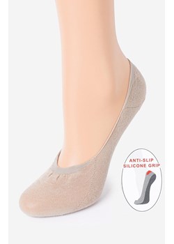 Marilyn beżowe stopki damskie z silikonem Cotton Anti-Slip, Kolor beżowy, Rozmiar 39-40, Marilyn ze sklepu Primodo w kategorii Skarpetki damskie - zdjęcie 173533720