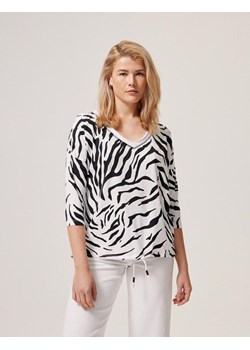 Bluzka ZEBRICO Biały-Czarny XS ze sklepu Diverse w kategorii Bluzki damskie - zdjęcie 173533900