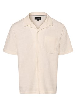 Aygill's Koszula męska - Chris Mężczyźni Modern Fit écru wypukły wzór tkaniny ze sklepu vangraaf w kategorii Koszule męskie - zdjęcie 173535573