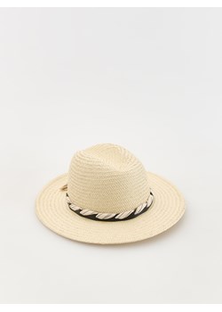 Reserved - Pleciony kapelusz z papierowej słomki - kremowy ze sklepu Reserved w kategorii Kapelusze damskie - zdjęcie 173536272