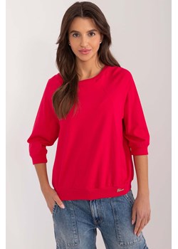 Bawełniana bluzka damska z rękawem 3/4- czerwona ze sklepu 5.10.15 w kategorii Bluzki damskie - zdjęcie 173536954