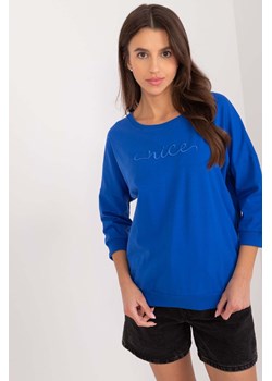 Niebieska damska bluzka oversize z napisem Nice ze sklepu 5.10.15 w kategorii Bluzki damskie - zdjęcie 173536961