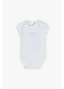 Bawełniane kremowe body niemowlęce w paski - Przytul mnie ze sklepu 5.10.15 w kategorii Body niemowlęce - zdjęcie 173537001