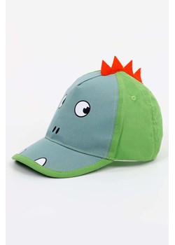 Zielona czapka z daszkiem chłopięca z elementami 3D ze sklepu 5.10.15 w kategorii Czapki dziecięce - zdjęcie 173537052