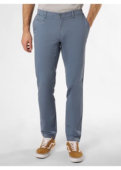 BRAX Spodnie - Fabio Mężczyźni Bawełna niebieski wypukły wzór tkaniny ze sklepu vangraaf w kategorii Spodnie męskie - zdjęcie 173538602