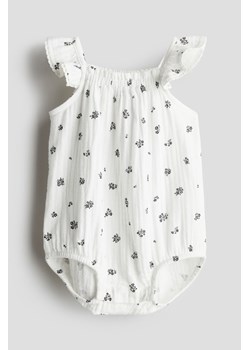 H & M - Wzorzysty kombinezon z muślinu - Biały ze sklepu H&M w kategorii Odzież dla niemowląt - zdjęcie 173540050