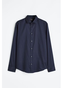 H & M - Koszula z bawełny premium Slim Fit - Niebieski ze sklepu H&M w kategorii Koszule męskie - zdjęcie 173540131