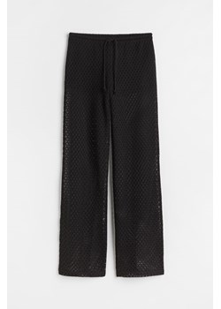 H & M - Szerokie spodnie bez zapięcia - Czarny ze sklepu H&M w kategorii Spodnie damskie - zdjęcie 173540134