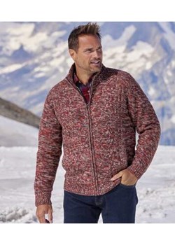 Trykotowa bluza z warkoczami podszyta kożuszkiem sherpa ze sklepu Atlas For Men w kategorii Bluzy męskie - zdjęcie 173541262