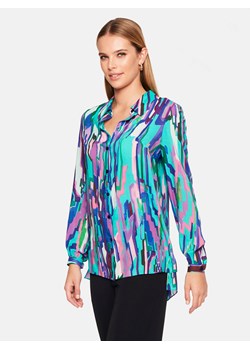 Fioletowo-niebieska koszula damska w abstracyjny wzór L'AF River ze sklepu Eye For Fashion w kategorii Koszule damskie - zdjęcie 173542442