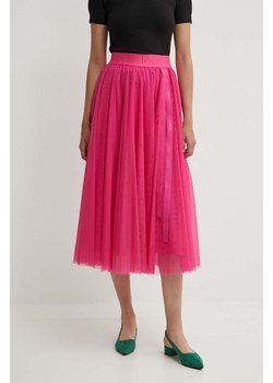 Joop! spódnica kolor różowy midi rozkloszowana 30032531 10012868 ze sklepu ANSWEAR.com w kategorii Spódnice - zdjęcie 173543133