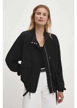 Answear Lab kurtka damska kolor czarny przejściowa oversize ze sklepu ANSWEAR.com w kategorii Kurtki damskie - zdjęcie 173543201