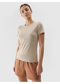 4F Koszulka w kolorze beżowym ze sklepu Limango Polska w kategorii Bluzki damskie - zdjęcie 173544852