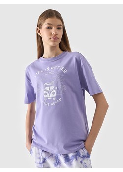 4F Koszulka w kolorze fioletowym ze sklepu Limango Polska w kategorii Bluzki dziewczęce - zdjęcie 173545024