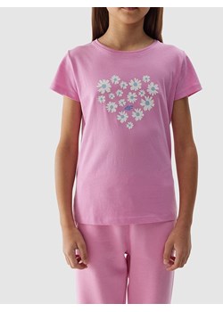 4F Koszulka w kolorze różowym ze sklepu Limango Polska w kategorii Bluzki dziewczęce - zdjęcie 173545031