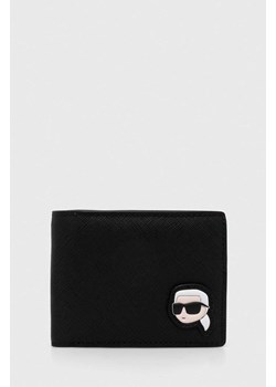 Karl Lagerfeld portfel męski kolor czarny 245M3202 ze sklepu ANSWEAR.com w kategorii Portfele męskie - zdjęcie 173545820