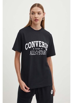 Converse t-shirt bawełniany kolor czarny z nadrukiem 10026458-A03 ze sklepu ANSWEAR.com w kategorii T-shirty męskie - zdjęcie 173545880