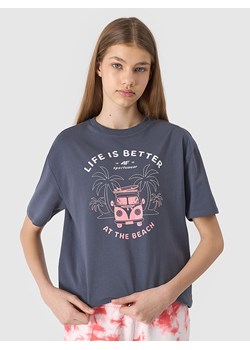 4F Koszulka w kolorze antracytowym ze sklepu Limango Polska w kategorii Bluzki dziewczęce - zdjęcie 173547921