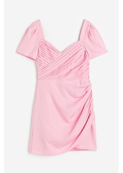 H & M - Sukienka z bufiastym rękawem - Różowy ze sklepu H&M w kategorii Sukienki - zdjęcie 173550462