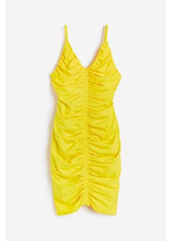 H & M - Marszczona sukienka bodycon - Żółty ze sklepu H&M w kategorii Sukienki - zdjęcie 173550483