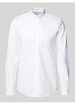 Koszula biznesowa o kroju slim fit z listwą guzikową model ‘Santena’ ze sklepu Peek&Cloppenburg  w kategorii Koszule męskie - zdjęcie 173552960