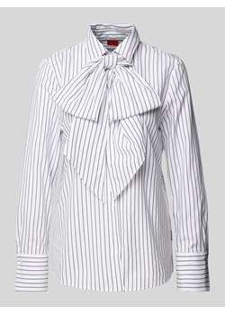 Bluzka z wiązaniem pod szyją i detalem z logo model ‘Ediora’ ze sklepu Peek&Cloppenburg  w kategorii Koszule damskie - zdjęcie 173553114