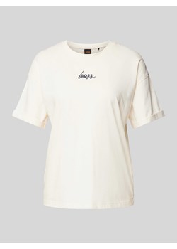 T-shirt z nadrukiem z logo model ‘Evi’ ze sklepu Peek&Cloppenburg  w kategorii Bluzki damskie - zdjęcie 173553472