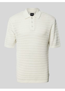 Koszulka polo z haftem angielskim model 'CHARLES’ ze sklepu Peek&Cloppenburg  w kategorii T-shirty męskie - zdjęcie 173553572