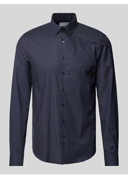 Koszula biznesowa o kroju slim fit z wyhaftowanym logo model ‘Bari’ ze sklepu Peek&Cloppenburg  w kategorii Koszule męskie - zdjęcie 173553992