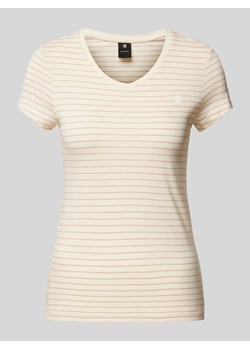 T-shirt o kroju slim fit z wzorem w paski ze sklepu Peek&Cloppenburg  w kategorii Bluzki damskie - zdjęcie 173554291