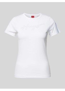 T-shirt z obszyciem kamieniami stras model ‘Deloris’ ze sklepu Peek&Cloppenburg  w kategorii Bluzki damskie - zdjęcie 173554322