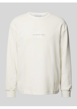 Bluzka z długim rękawem z wyhaftowanym logo ze sklepu Peek&Cloppenburg  w kategorii Swetry męskie - zdjęcie 173554483