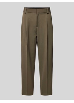 Spodnie o kroju regular fit z zakładkami w pasie w kant model ‘Harly’ ze sklepu Peek&Cloppenburg  w kategorii Spodnie męskie - zdjęcie 173554554