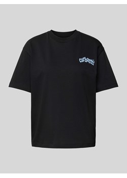 T-shirt o kroju oversized z nadrukiem z logo model ‘AMOUR’ ze sklepu Peek&Cloppenburg  w kategorii Bluzki damskie - zdjęcie 173554670