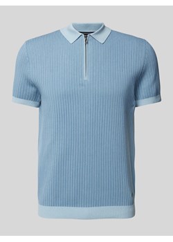 Koszulka polo o kroju slim fit z zamkiem błyskawicznym model ‘Simeono’ ze sklepu Peek&Cloppenburg  w kategorii T-shirty męskie - zdjęcie 173554882
