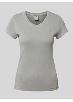 T-shirt o kroju slim fit z detalem z logo model ‘Overdyed’ ze sklepu Peek&Cloppenburg  w kategorii Bluzki damskie - zdjęcie 173554914