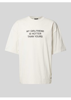 T-shirt z nadrukiem ze sloganem ze sklepu Peek&Cloppenburg  w kategorii T-shirty męskie - zdjęcie 173554952
