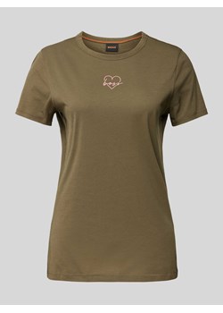 T-shirt z nadrukiem z logo model ‘Elogo’ ze sklepu Peek&Cloppenburg  w kategorii Bluzki damskie - zdjęcie 173555230