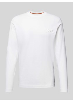 Bluzka z długim rękawem i detalem z logo ze sklepu Peek&Cloppenburg  w kategorii Swetry męskie - zdjęcie 173555423