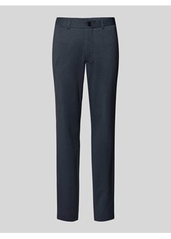 Spodnie materiałowe o kroju slim fit z fakturowanym wzorem model ‘MALIAM’ ze sklepu Peek&Cloppenburg  w kategorii Spodnie męskie - zdjęcie 173555450
