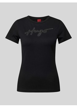 T-shirt z obszyciem kamieniami stras model ‘Deloris’ ze sklepu Peek&Cloppenburg  w kategorii Bluzki damskie - zdjęcie 173555563