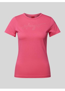 T-shirt z obszyciem kamieniami stras model ‘Deloris’ ze sklepu Peek&Cloppenburg  w kategorii Bluzki damskie - zdjęcie 173556163