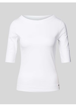 T-shirt z prążkowanym dekoltem w łódkę ze sklepu Peek&Cloppenburg  w kategorii Bluzki damskie - zdjęcie 173556194