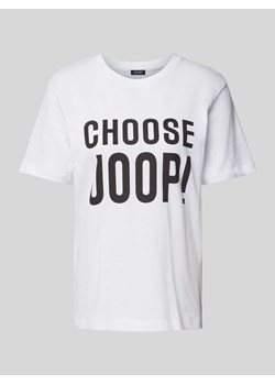 T-shirt z nadrukiem z logo ze sklepu Peek&Cloppenburg  w kategorii Bluzki damskie - zdjęcie 173556354