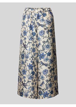Spodnie jedwabne z szeroką nogawką i elastycznym pasem model ‘TORTONA’ ze sklepu Peek&Cloppenburg  w kategorii Spodnie damskie - zdjęcie 173556523