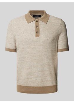 Koszulka polo o kroju regular fit z prążkowanymi wykończeniami ze sklepu Peek&Cloppenburg  w kategorii T-shirty męskie - zdjęcie 173556544