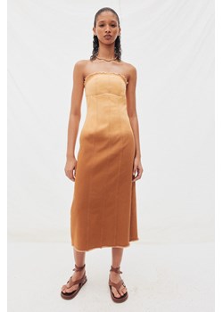 H & M - Sukienka bandeau z postrzępionymi brzegami - Beżowy ze sklepu H&M w kategorii Sukienki - zdjęcie 173557880