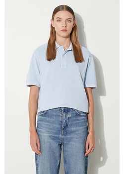 Lacoste polo bawełniane kolor niebieski gładki PH3450 S0I ze sklepu PRM w kategorii T-shirty męskie - zdjęcie 173558050