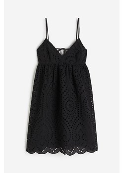 H & M - Sukienka z haftem angielskim - Czarny ze sklepu H&M w kategorii Sukienki - zdjęcie 173559200